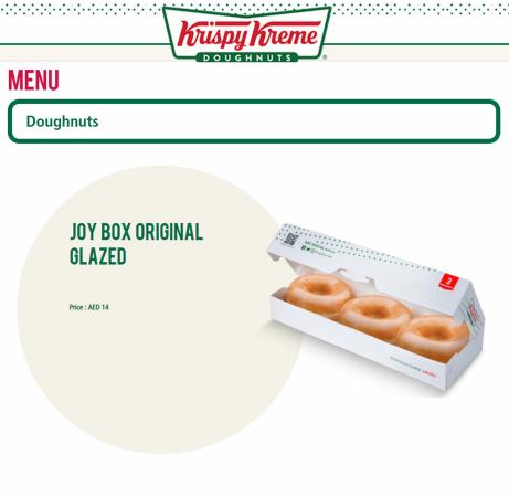 Restaurants offers in Dubai | Krispy Kreme Donuts Menu in Krispy Kreme | 14/04/2022 - 30/06/2022