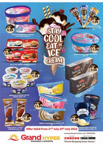 Grand Hyper Market catalogue in Sharjah | Ice Cream Offer | 23/07/2022 - 24/07/2022