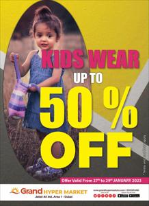 Grand Hyper Market catalogue | Kids Wear - Grand Hypermarket Jebel Ali | 27/01/2023 - 29/01/2023
