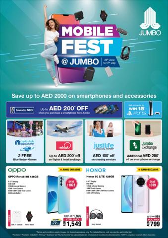 Technology & Electronics offers in Sharjah | Jumbo Mobile Fest 2022 in Jumbo | 30/11/2022 - 03/12/2022