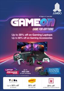 Technology & Electronics offers in Al Ain | Game On Offers 2023 in Jumbo | 12/05/2023 - 11/06/2023