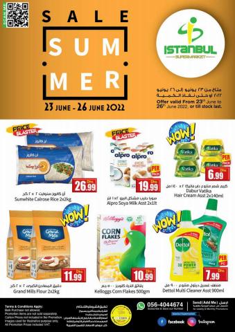 Istanbul Supermarket catalogue in Ajman | Summer Sale | 23/06/2022 - 26/06/2022