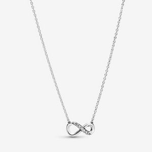 Infinity sterling silver collier with clear cubic zirconia offers at 345 Dhs in Pandora