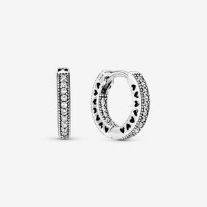 Hoop silver earrings with clear cubic zirconia, 15 mm offers at 295 Dhs in Pandora