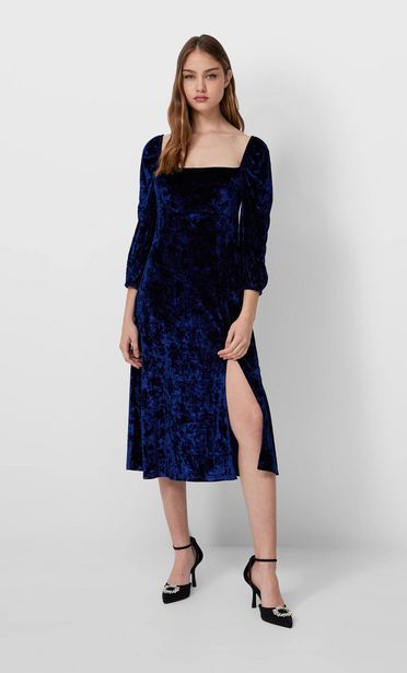 Velvet midi dress offers at 199 Dhs