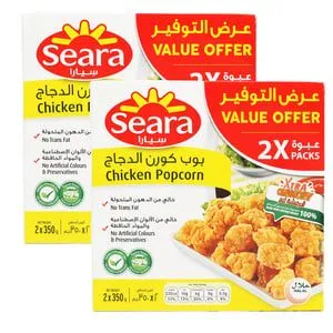 Seara Chicken Popcorn 2 x 350g offers at 19,25 Dhs in Lulu Hypermarket
