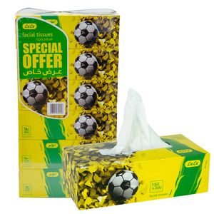 LuLu Football Yellow Facial Tissue 6 x 150 Sheets offers at 16,95 Dhs in Lulu Hypermarket