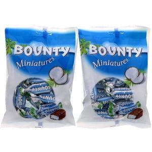 Bounty Miniatures Chocolate 2 x 150g offers at 14,95 Dhs in Lulu Hypermarket