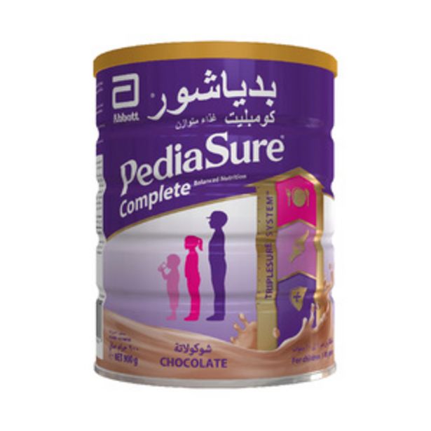 Abbott Pediasure Complete Balanced Nutrition Chocolate For Children 1-10 Years 900g offers at 74,75 Dhs