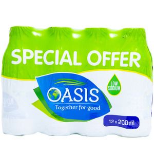 Oasis Bottled Drinking Water 12 x 200ml offers at 3,95 Dhs in Lulu Hypermarket
