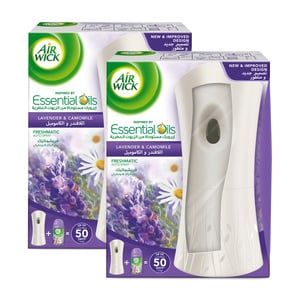 Airwick Freshmatic Auto Spray Kit + Refill Lavender And Chamomile 250ml 1+1 offers at 51,5 Dhs in Lulu Hypermarket