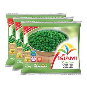 Al Islami Green Peas 3 x 400 g offers at 13,5 Dhs in Lulu Hypermarket