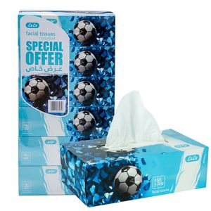 LuLu Football Blue Facial Tissue 6 x 150 Sheets offers at 16,95 Dhs in Lulu Hypermarket