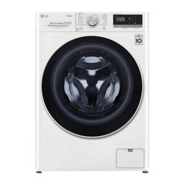 LG Front Load Washing Machine F4V5VYP0W 9KG, AI DD™, Steam+™, Bigger Capacity offers at 2299 Dhs
