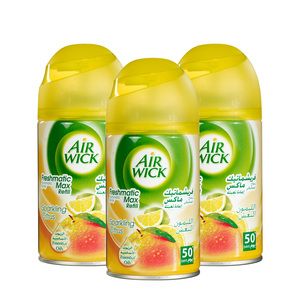 Airwick Freshmatic Automatic Spray Refill Sparkling Citrus 3 x 250ml offers at 39,9 Dhs in Lulu Hypermarket