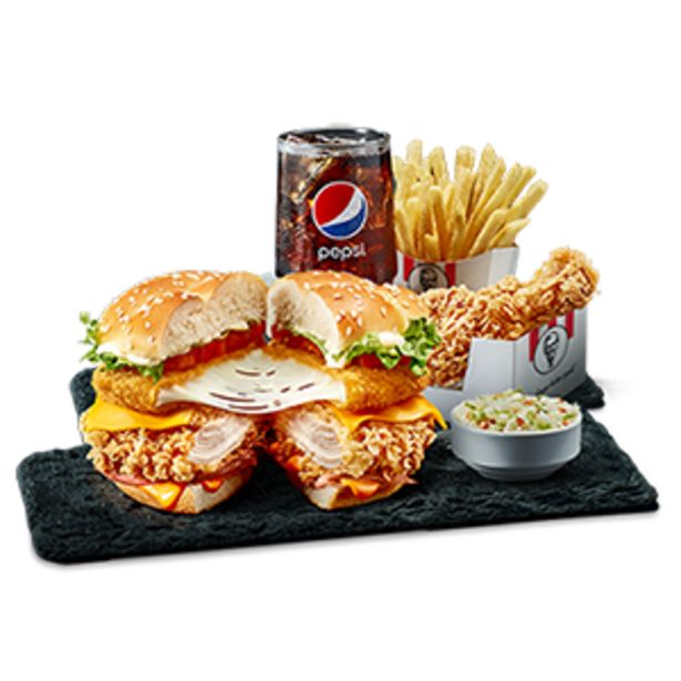 Mozzarella Burger Box - Medium offers at 38 Dhs in KFC