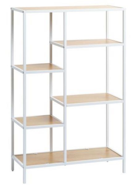 Shelving unit TRAPPEDAL 5 shel.oak/white offers at 399 Dhs in JYSK