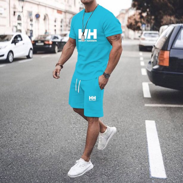 Summer Sets Men's T-shirt + Shorts Suit Brand Short Sleeve Set Printed Cotton Tshirts Jogging Sweatpants Male Sportswear offers at 26,23 Dhs in Aliexpress