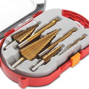 6Pcs Step Drill Bit Saw Drill Bit Set Titanium Milling Cutter 4-12 4-20 4-32mm 3 6 8mm For Woodworking Metal Core Hole Opener offers at 34,31 Dhs in Aliexpress