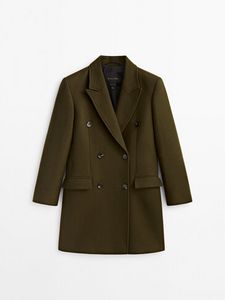 Double-Breasted Wool Blend Coat offers at 1299 Dhs in Massimo Dutti