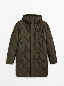 Hooded Down And Feather Puffer Jacket offers at 899 Dhs in Massimo Dutti