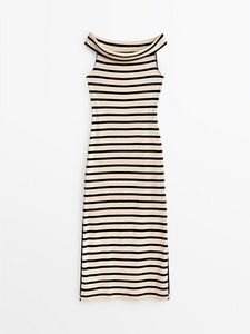 Striped Boat Neck Dress offers at 299 Dhs in Massimo Dutti