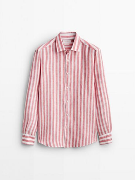 Slim-Fit Wide-Striped Linen Shirt offers at 289 Dhs in Massimo Dutti