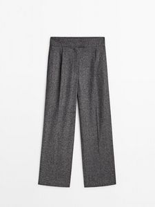 Darted flecked wool blend trousers offers at 599 Dhs in Massimo Dutti