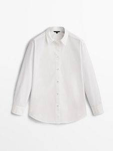 Poplin Shirt With Seam Detailing offers at 399 Dhs in Massimo Dutti