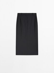 Tailored midi skirt offers at 599 Dhs in Massimo Dutti