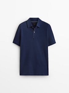 Short Sleeve Polo Shirt With Contrast Placket offers at 119 Dhs in Massimo Dutti