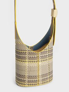 Altea Plaid Bucket Bag               - yellow offers at 375 Dhs in Charles & Keith