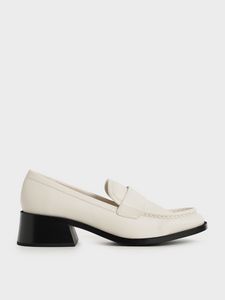 Block Heel Penny Loafers offers at 49 Dhs in Charles & Keith