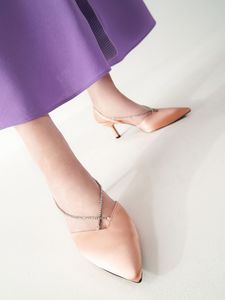 Recycled Polyester Gem-Strap Slingback Pumps offers at 43 Dhs in Charles & Keith