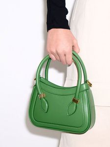 Bonnie Curved Tote Bag               - green offers at 250 Dhs in Charles & Keith