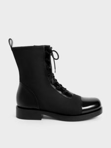 Nylon & Patent Combat Boots offers at 1500 Dhs in Charles & Keith