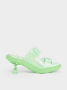 Madison Double Buckle See-Through Mules offers at 76 Dhs in Charles & Keith