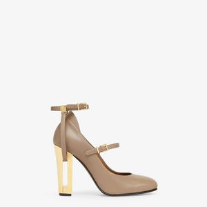 Dove grey leather high-heeled court shoes offers at 4500 Dhs in Fendi