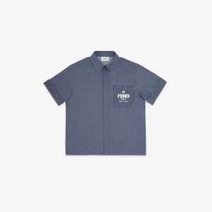 Blue chambray junior shirt offers at 1890 Dhs in Fendi