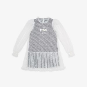 Junior flannel and tulle dress with embroidery offers at 3980 Dhs in Fendi