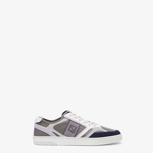 Grey leather low-tops offers at 3100 Dhs in Fendi