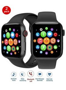 2-Pieces Bundle Pack T500 Smart Watch With Bluetooth Calling Custom Wallpapers Black offers at 46,9 Dhs in Noon