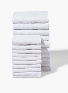 20 Piece Bathroom Towel Set - 400 GSM 100% Cotton Terry - 10 Hand Towel - 10 Face Towel - White Color -Quick Dry - Super Absorbent offers at 44 Dhs in Noon