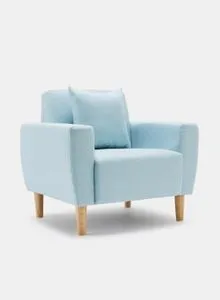 Armchair - Upholstered Fabric Blue Couch - 80 X 68 X 70 - Relaxing Sofa offers at 269 Dhs in Noon