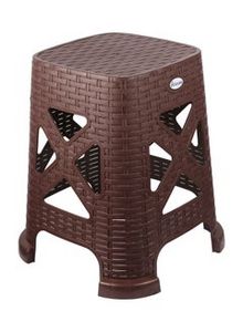 Esqube Plastic High Stool Square for Indoors and Outdoors Brown Color offers at 25 Dhs in Noon