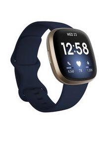 Versa 3 Health & Fitness Smartwatch with 6-months Premium Membership Included Built-in GPS Daily Readiness Score and Up To 6+ Days Battery Midnight/Soft Gold Aluminium offers at 499 Dhs in Noon