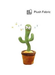 Beautiful And Cute Big Eyed Dancing Cactus Plush Stuffed Toy With Music offers at 23,65 Dhs in Noon