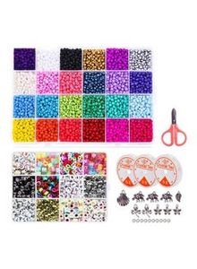 Seed and Alphabet Beads Jewellery Making DIY Bracelet Craft Kit offers at 38,9 Dhs in Noon