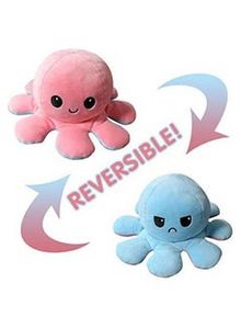 Double-Sided Two-Colour Flip Octopus Durable Pp Cotton Plush Toy For Kids 20cm offers at 18 Dhs in Noon