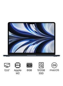 MacBook Air 13.6-Inch Display, Apple M2 Chip with 8-Core CPU And 10-Core GPU, 512GB SSD/Intel UHD Graphics English Midnight offers at 5399 Dhs in Noon